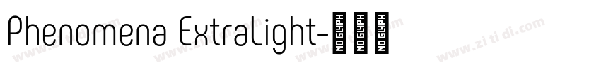 Phenomena ExtraLight字体转换